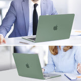 Midnight Green Hard Shell Case for 2023 15" MacBook Air A2941 with M2 Chip & Keyboard Cover