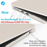 15 inch Air 2023 MacBook Air Matte Case  A2941 M2 Chip Hard Shell Case Keyboard Cover Grey