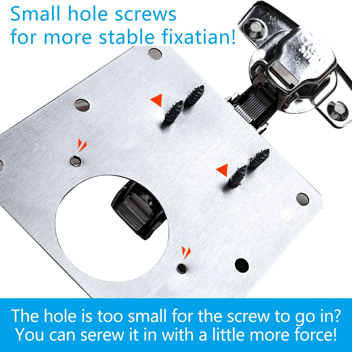 Heavy-Duty Stainless Steel Hinge Repair Bracket Kit with Screws – 1 Piece for Furniture Restoration