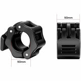 2Pcs 2in / 50mm Olympic Dumbbell Clamps Barbell Clamps Collars Clips Bar Plates Collar Clips Black - 45-Degree Angle