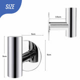 Set of 2 Heavy Duty Self-Adhesive Chrome Wall Hooks for Towels and Clothes in Bathroom and Home