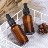 5-Pack 30ml Leakproof Amber Glass Dropper Bottles for Essential Oils and Tinctures