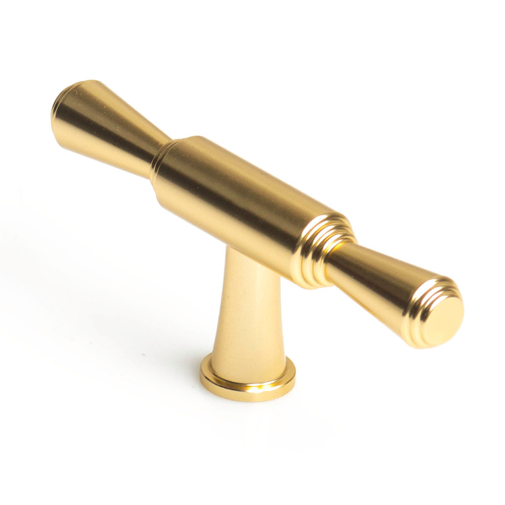 Chic Gold Zinc Contemporary Cabinet Handles for Kitchen and Drawers