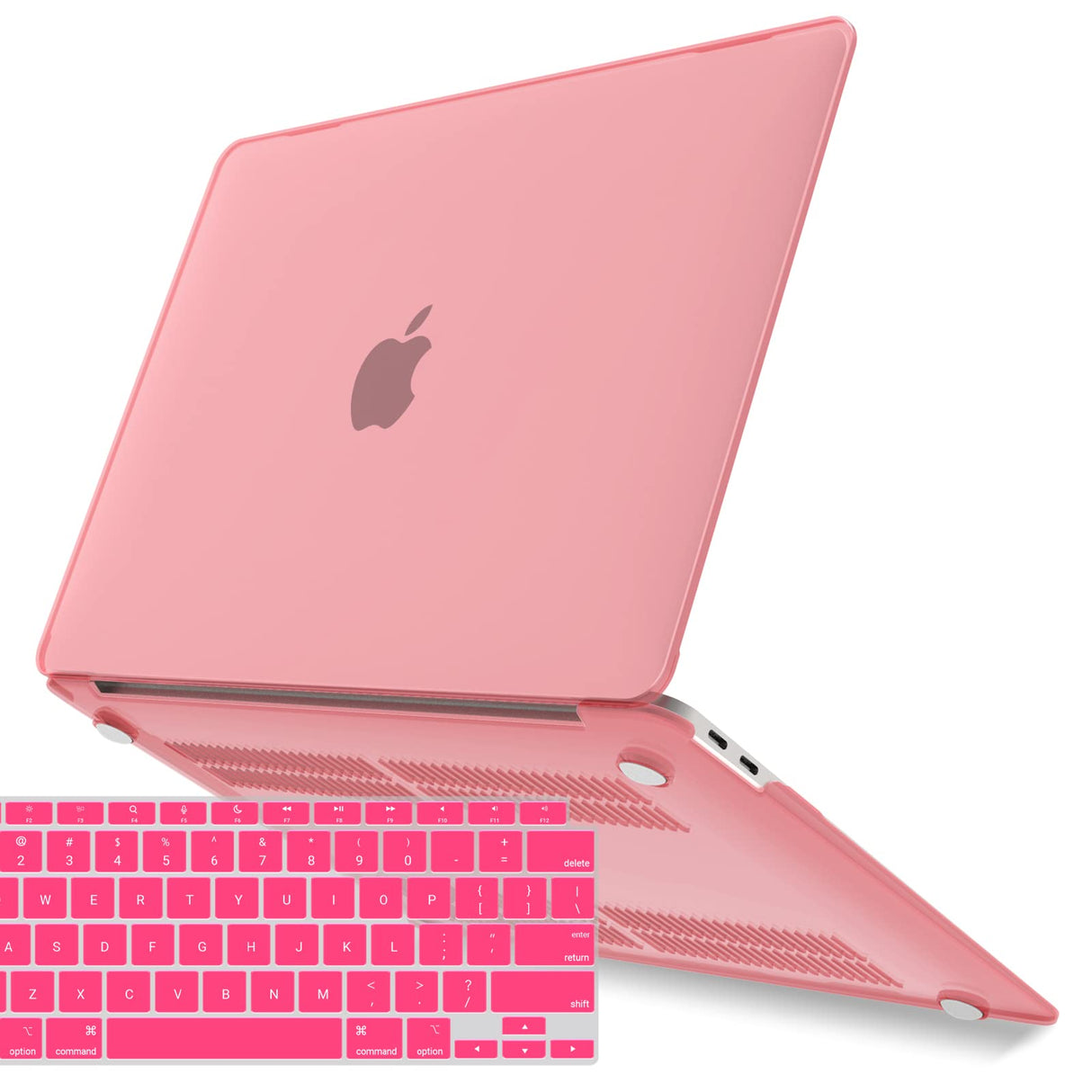 Pink Shell Case and Keyboard Cover for MacBook Air 13 Inch (2018-2022) - Model A1932, A2179, A2337 Compatible