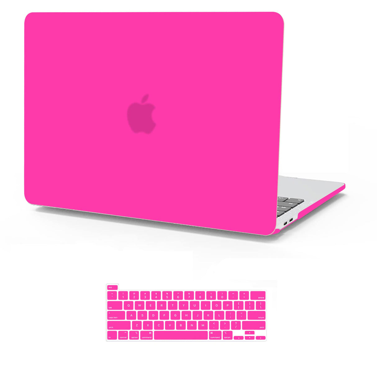 Vibrant Hot Pink Hard Shell Case with Keyboard Cover for MacBook Pro 13" (2016-2023) - Fits M1 & M2 Models