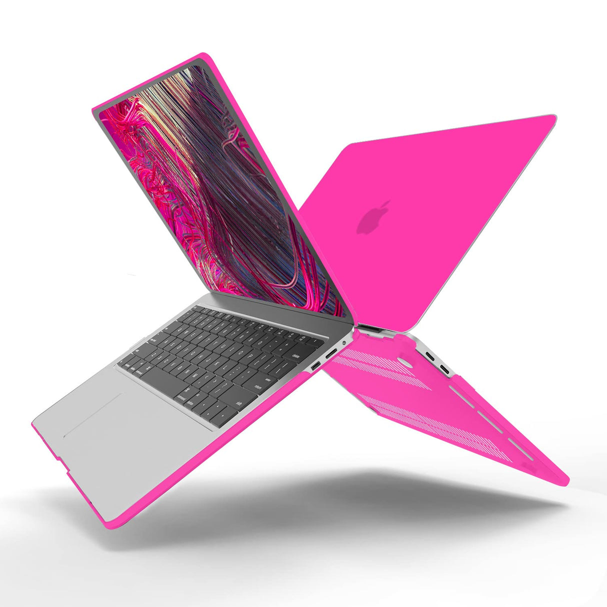 Vibrant Hot Pink Hard Shell Case with Keyboard Cover for MacBook Pro 13" (2016-2023) - Fits M1 & M2 Models