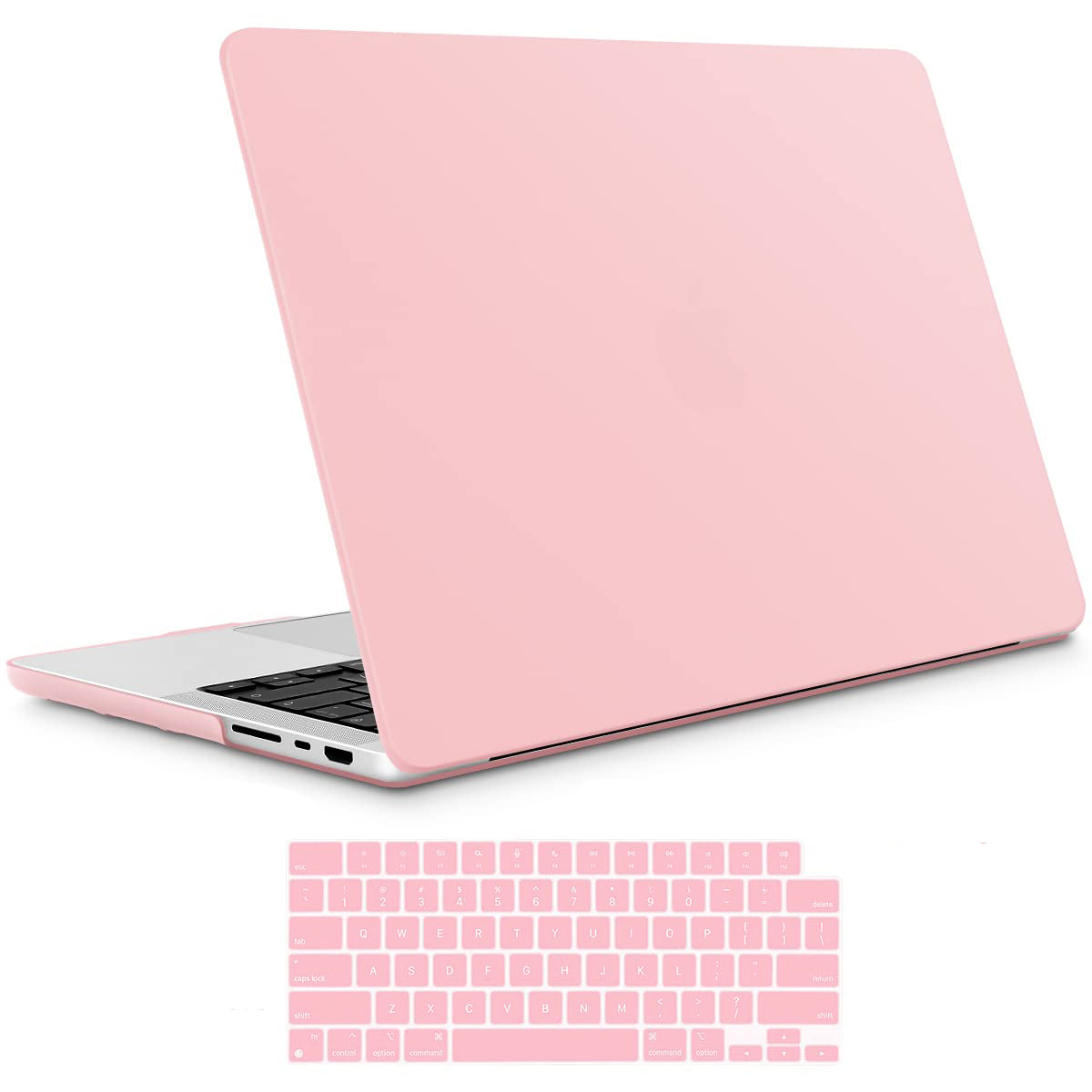 Stylish Pink Hardshell Case with Keyboard Cover for 14" MacBook Pro M2 A2779 & M1 A2442 (2021-2023)