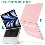 Stylish Pink Hardshell Case with Keyboard Cover for 14" MacBook Pro M2 A2779 & M1 A2442 (2021-2023)