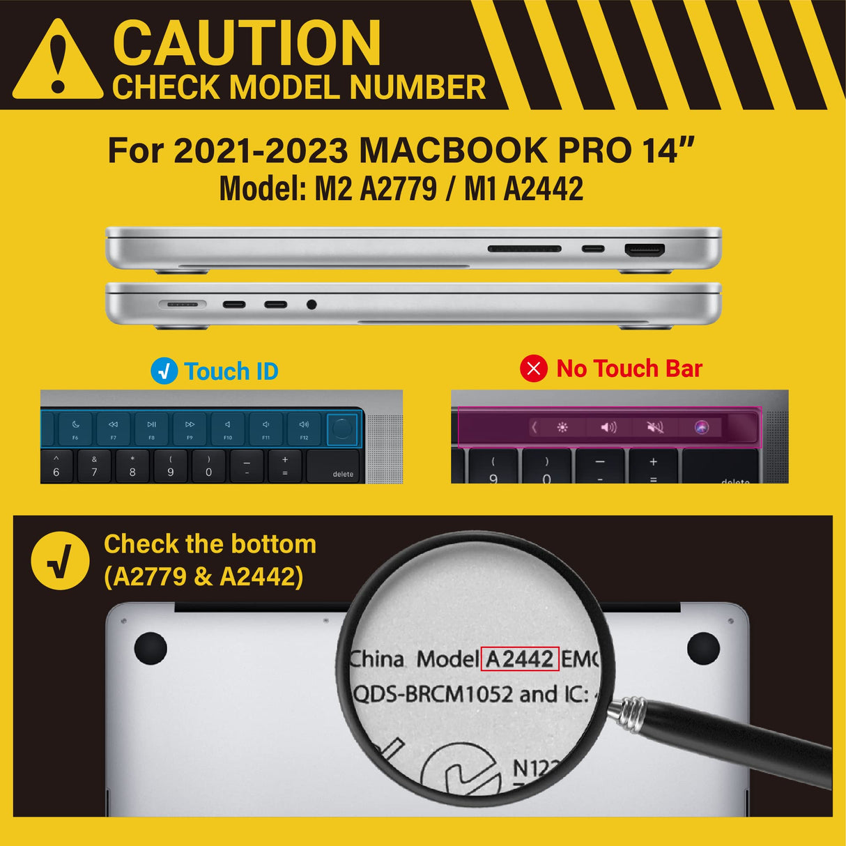 Suitable for  MacBook Pro 14 Max Inch Case 2023 2022 2021 M2 A2779 M1 A2442 Hardshell Case Keyboard Cover