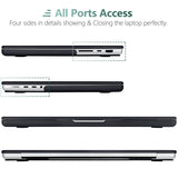 Suitable for  MacBook Pro 16 inch Case 2023 2022 2021 M2 A2780 A2485 M1 Pro/Max Hard Shell Case Keyboard Cover Black