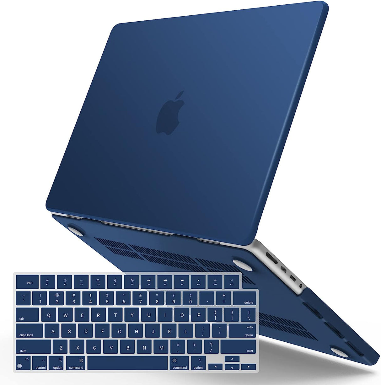 Blue Hard Shell Case & Keyboard Cover for MacBook Pro 16 Inch (2023, 2022, 2021) M2 A2780 A2485 M1 Pro/Max