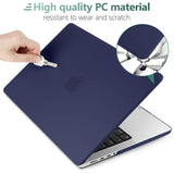 Blue Hard Shell Case & Keyboard Cover for MacBook Pro 16 Inch (2023, 2022, 2021) M2 A2780 A2485 M1 Pro/Max