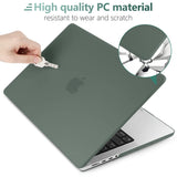 Midnight Green Hard Shell Case and Keyboard Cover for MacBook Pro 16" (2023, 2022, 2021) M2 A2780 A2485 M1 Pro/Max