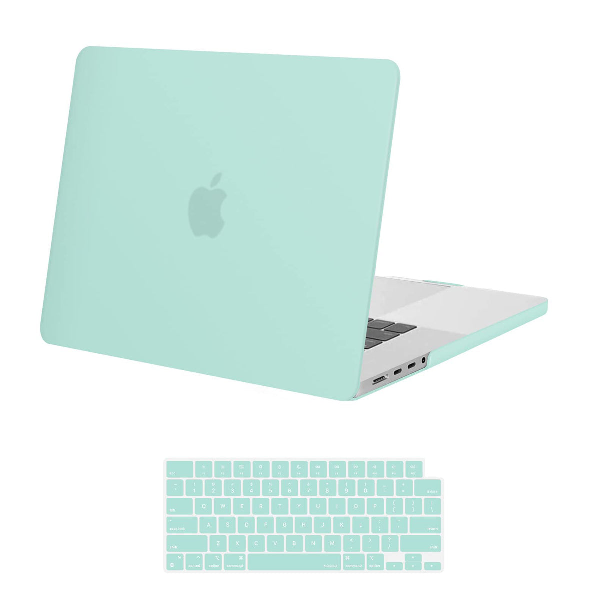 MacBook Pro 16-inch Hard Shell Case with Keyboard Cover - Green, Compatible with 2023, 2022, 2021 M2 A2780/A2485 M1 Pro/Max