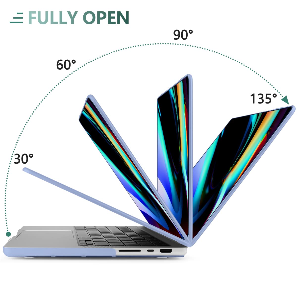 MacBook Pro 16-inch Hard Shell Case with Keyboard Cover for 2021-2023 Models (M2/M1) - A2780/A2485 Compatible