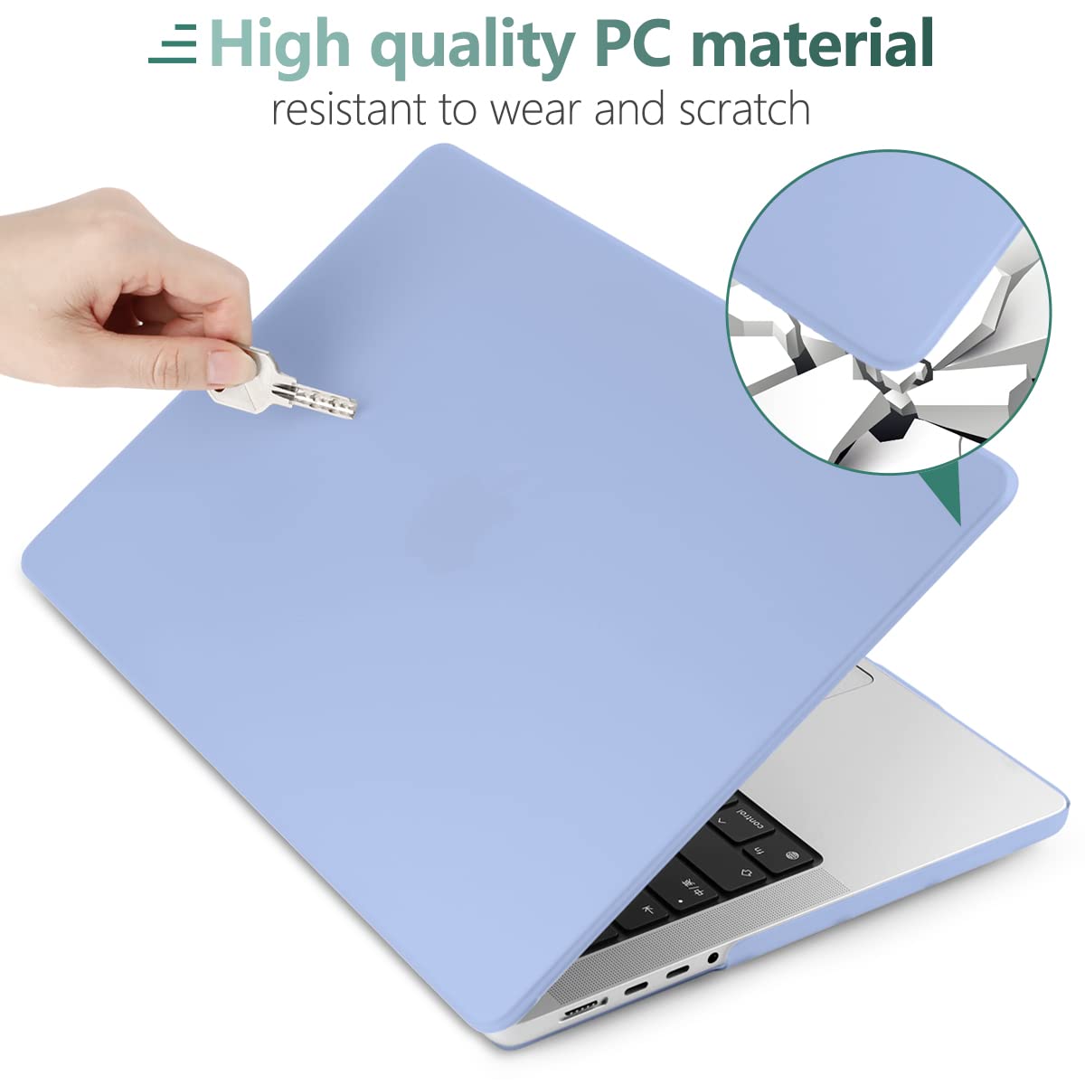 MacBook Pro 16-inch Hard Shell Case with Keyboard Cover for 2021-2023 Models (M2/M1) - A2780/A2485 Compatible