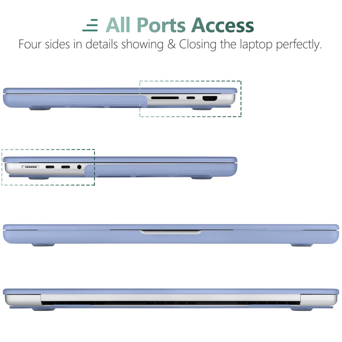 MacBook Pro 16-inch Hard Shell Case with Keyboard Cover for 2021-2023 Models (M2/M1) - A2780/A2485 Compatible