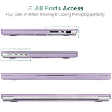 MacBook Pro 16 Inch 2023/2022/2021 M2/M1 Pro/Max Hard Shell Case with Keyboard Cover - Purple