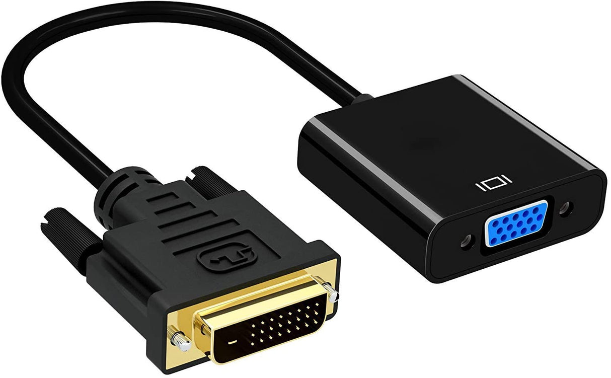 Active 1080p DVI-D to VGA Converter Adapter - ABLEWE Male to Female 24+1 Connector