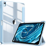 Sky Blue iPad 10th Generation Case 10.9 Inch (2022) with Pencil Holder, Clear Soft TPU Auto Wake/Sleep Design