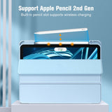 Sky Blue iPad 10th Generation Case 10.9 Inch (2022) with Pencil Holder, Clear Soft TPU Auto Wake/Sleep Design