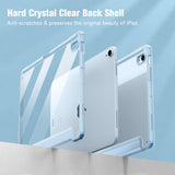 Sky Blue iPad 10th Generation Case 10.9 Inch (2022) with Pencil Holder, Clear Soft TPU Auto Wake/Sleep Design