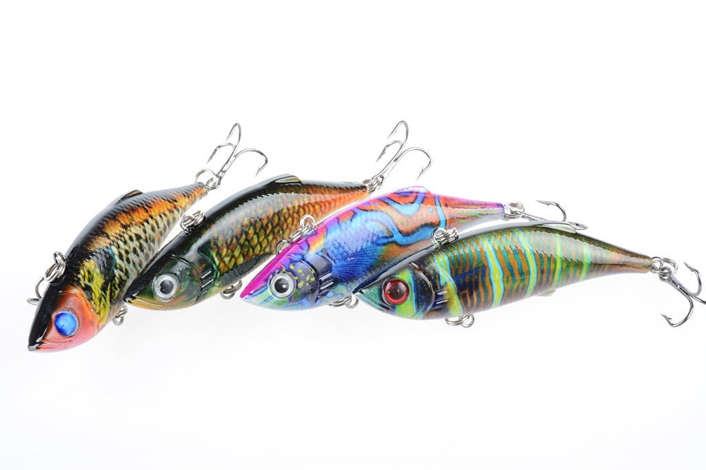 4x 8cm Vib Bait Fishing Lure Lures Hook Tackle Saltwater