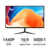 27-Inch QHD LED Gaming Monitor with 165Hz Refresh Rate and 16:9 Aspect Ratio