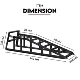 Heavy Duty Portable Car Loading Ramp Set 2000kg Maintenance Steel Frame Pair - Front View