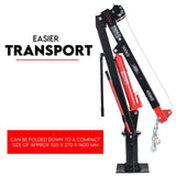 900kg Swivel Hydraulic Crane Hoist 12V Electric Jack - Top-Down View