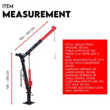 900kg Swivel Hydraulic Crane Hoist 12V Electric Jack - Low Angle