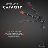 800kg Electric Hoist Winch Crane 12V Swivel Car Truck UTE Lift 360° Pick Up - Front View