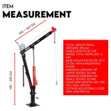 Hydraulic Crane 900kg Pickup Swivel Ute Truck Trailer Lift Hoist Winch Haul - Close-Up Angle