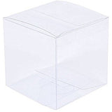 100 Clear PVC Cube Boxes - 10cm Showcase Storage for Weddings and Exhibitions