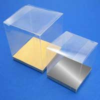 100 Clear PVC Cube Boxes - 10cm Showcase Storage for Weddings and Exhibitions