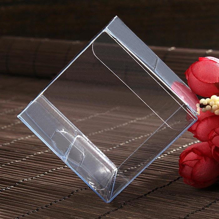 100 Clear PVC Cube Boxes - 10cm Showcase Storage for Weddings and Exhibitions