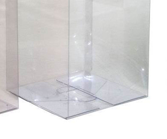 100 Clear PVC Cube Boxes - 10cm Showcase Storage for Weddings and Exhibitions