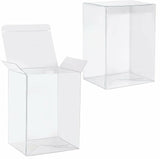 100 Clear PVC Rectangle Cube Boxes - 22x14.5cm Exhibition Display and Gift Packaging (100 Pack)