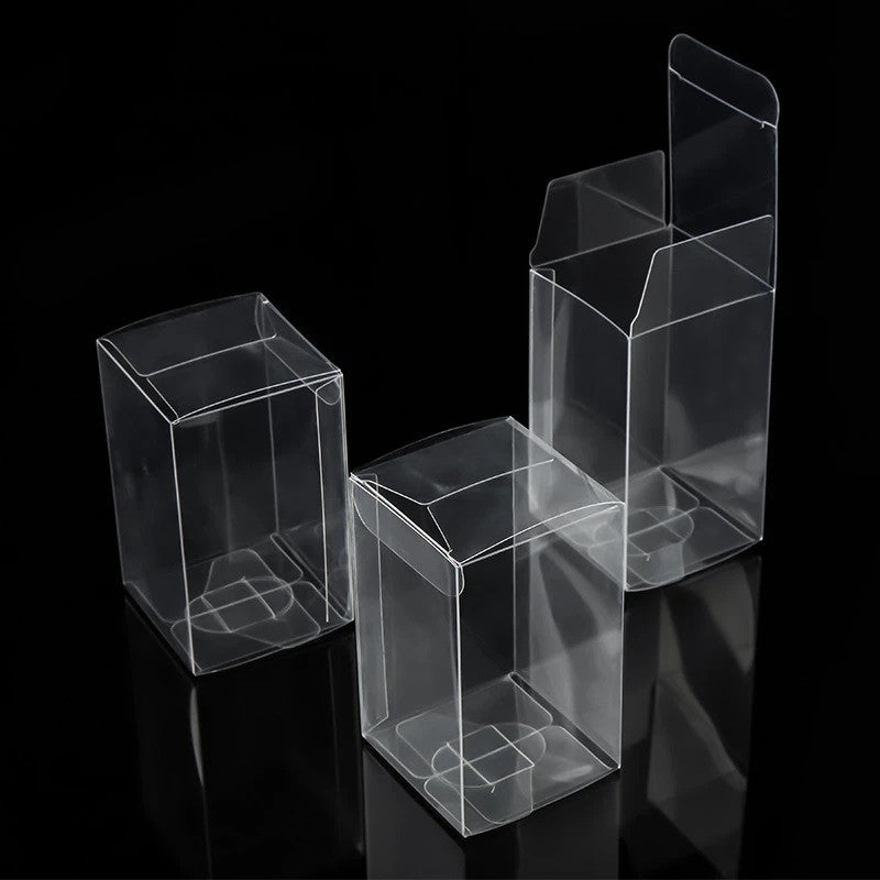 100 Count Clear PVC 5x8cm Folding Boxes for Wedding Gifts, Party Favors, Candy, Chocolates, and Jewelry