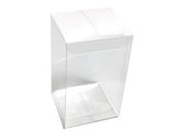 100 Pack of Clear PVC 8x8x10cm Folding Gift Boxes for Weddings, Jewelry, Party Favors, and Candy Packaging