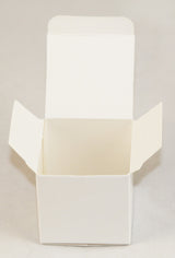 100 Pack of White 8x8x8cm Decorative Cube Gift Boxes - Versatile Folding Boxes for Weddings, Jewelry, Party Favors, and More