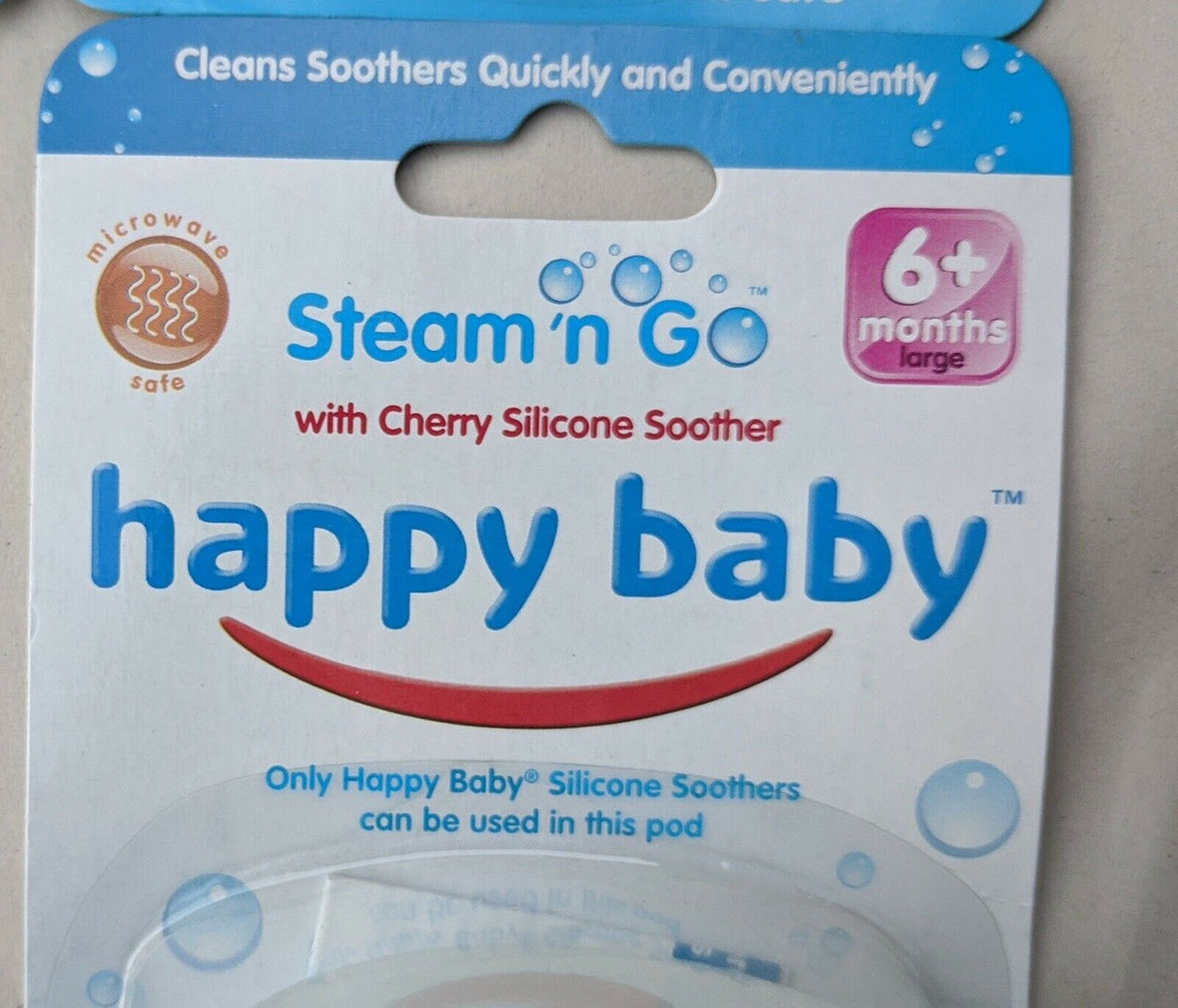 Wholesale 25-Pack of Happy Baby Steam N Go Cherry Silicone Soothers - 100 Pieces for Retail Resale