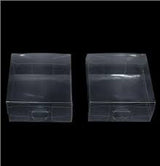 10 Pack of 15*15*4cm Clear PVC Plastic Folding Packaging Small rectangle/square Boxes for Wedding Jewelry Gift Party Favor Model Candy Chocolate Soap Box - Front View