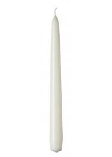 20 Pack of 20cm White Wax Taper Candles for Church and Vigil Use, 2cm Wide