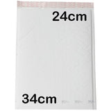 Pack of 20 Premium White Padded Bubble Mailers - 34x24 cm