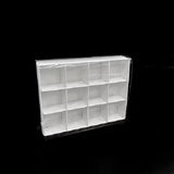 50-Pack White Chocolate Gift Boxes with Clear Slide Lid - 12 Compartment Inserts for Sweets and Treats