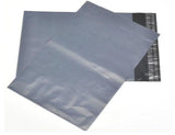 Bulk 100 Pack - 600x450 mm Large Grey Plastic Mailer Bags - Self-Sealing Courier Satchels for Shipping and Postage