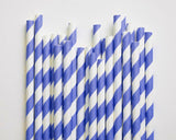 Bulk Eco-Friendly Biodegradable Blue and White Paper Straws - 1000 Pack for Parties, Cafes, and Events