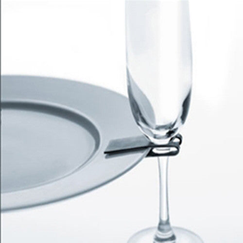 25-Pack Stemware Holder Clips for Plates - Ideal for Buffets, BBQs, and Parties - Perfect Gift for Promotions and Expos