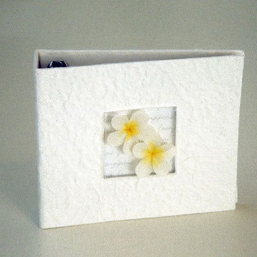 Frangipani Cream Mulberry Paper Disc Storage Album - Holds 20 DVDs/CDs